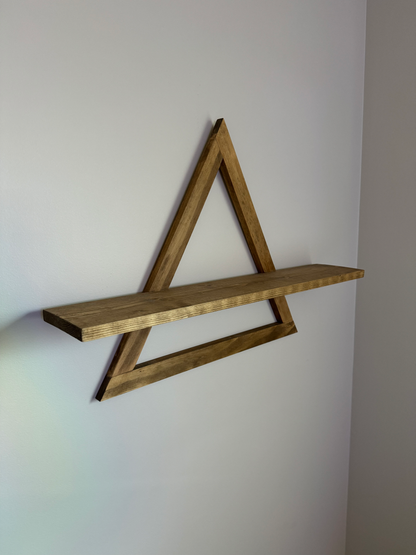 Rustic Triangle Floating Shelf