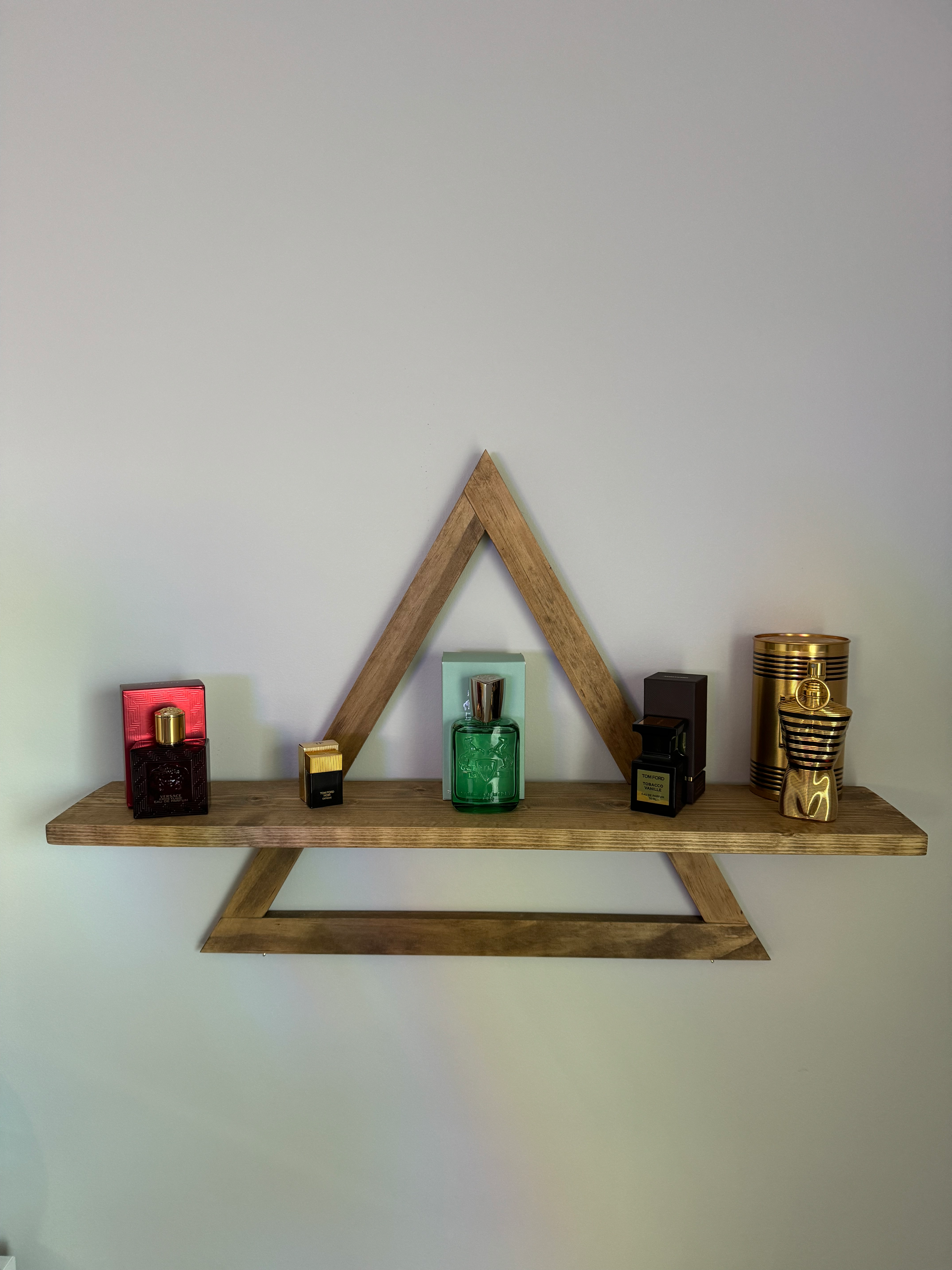 Rustic Triangle Floating Shelf