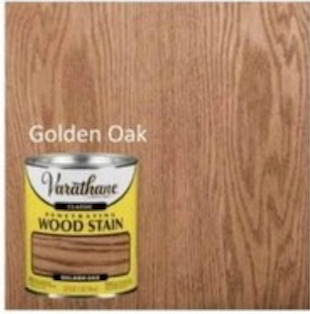 Wood Shelf Cover for Wire Shelves - Golden Oak Stain Color