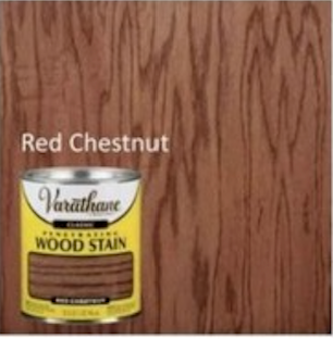 Wood Shelf Cover for Wire Shelves - Red Chestnut Stain Color